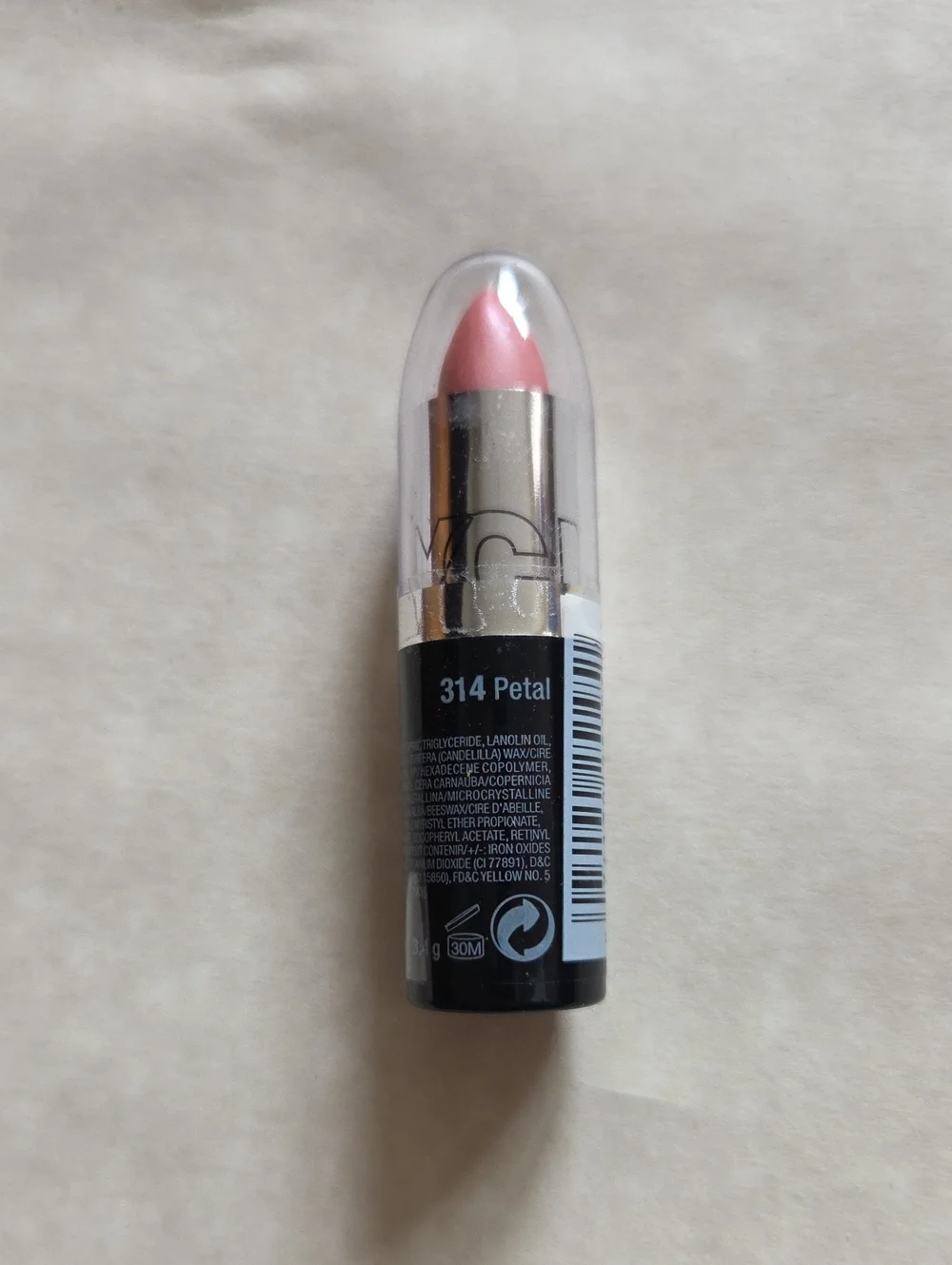 NYC Lipstick 314 Petal Ultra Moist Lip Wear Soft Pink NEW SEAL RARE DISCONTINUED